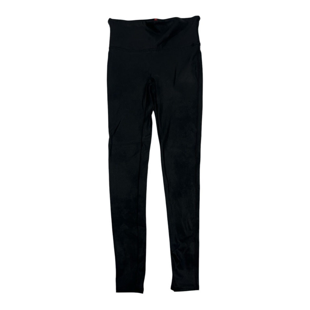 Spanx’s women’s Black Leather Look Leggings SZ M